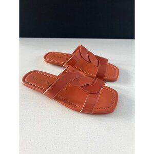 Stuart Weitzman Slide Sandals Ibiza tan pinky leather Women’s Size 6
